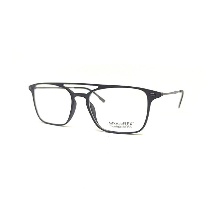 ARMAZÓN DE RECETA MIRAFLEX UNISEX RL01 *M.BLK/GUN #54